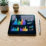 ユーザーの行動データを分析するアクセス解析を表現したタブレット画面の高品質な写真