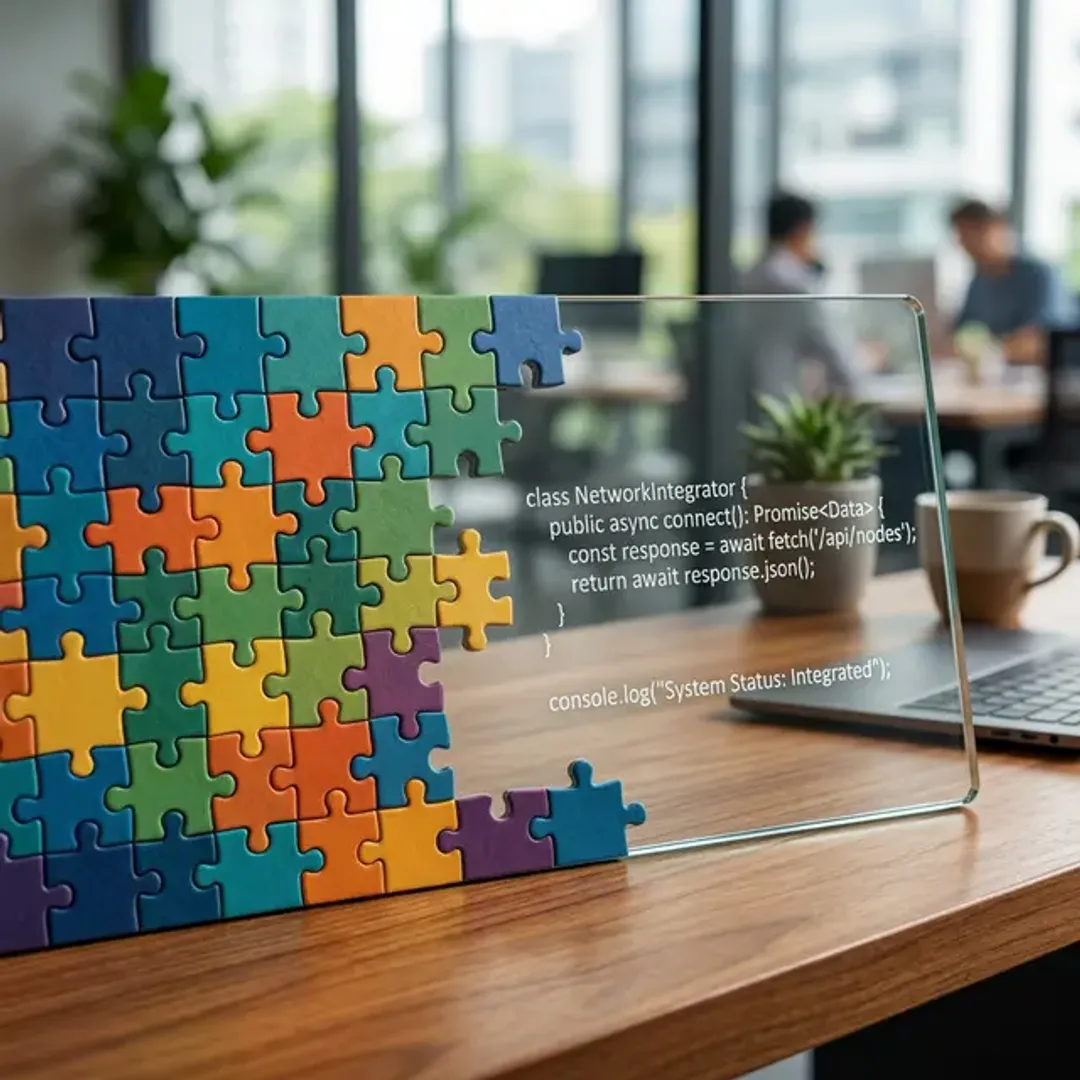 最小限のコードとパーツでスピーディに開発するローコードの高品質なイメージ写真