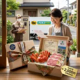 実質2000円で届いたカニや高級肉などの豪華な返礼品のイメージ