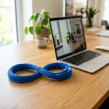 DevOpsの無限ループを象徴するケーブルの結び目の高品質なイメージ写真