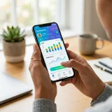 UI（ユーザーインターフェース）の操作画面を表したテックブログ向けの高品質なイメージ写真