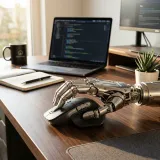 定型的なPC作業をソフトウェアロボットに代行させるRPAの高品質なイメージ写真