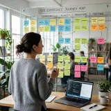 UX（ユーザーエクスペリエンス）の設計プランニングを表したテックブログ向けの高品質なイメージ写真