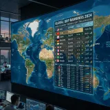 国ごとの稼ぎを比較するお小遣い帳やランキングのイメージ