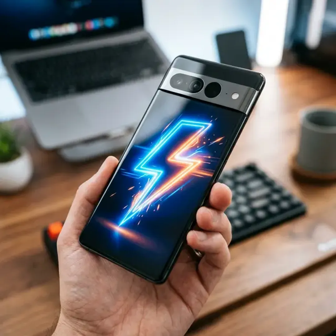 モバイルページの超高速表示(AMP)を象徴するスマートフォンの高品質なイメージ写真