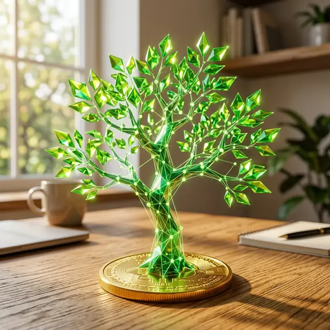 投資対効果(ROI)を象徴する、コインから木が育つ様子を表現した高品質なイメージ写真