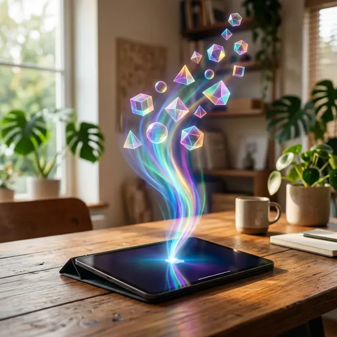 新しいコンテンツを自律的に作り出す生成AIを象徴するクリエイティブな高品質写真