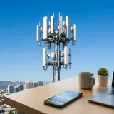 5Gネットワーク通信を支えるアンテナの高品質なイメージ写真