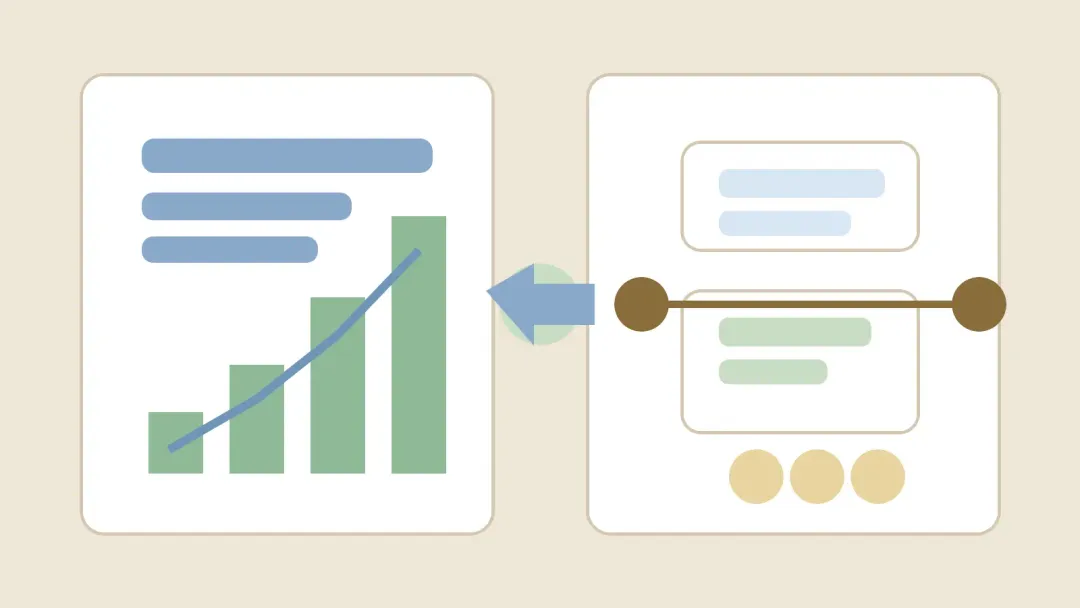 PLとBSの違いを直感的に表したクリーンな概念図イラスト
