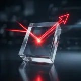 サイトに訪れてすぐに離脱する直帰率を象徴する赤い光の矢印の高品質なイメージ写真