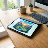 NFT（非代替性トークン）化されたデジタルアートを表す高品質なイメージ写真